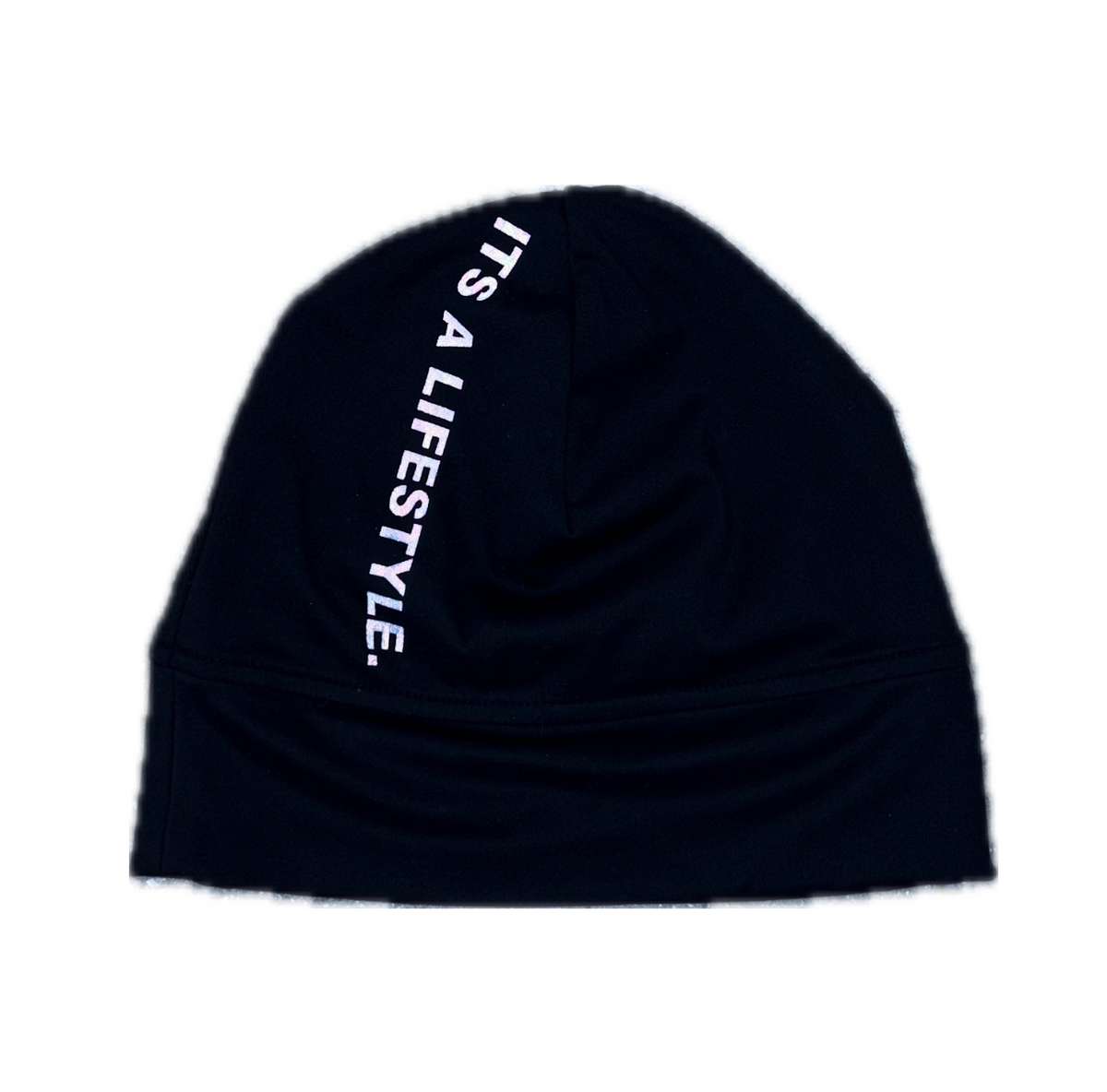 Black Reflective  Its A Lifestyle Skull Cap